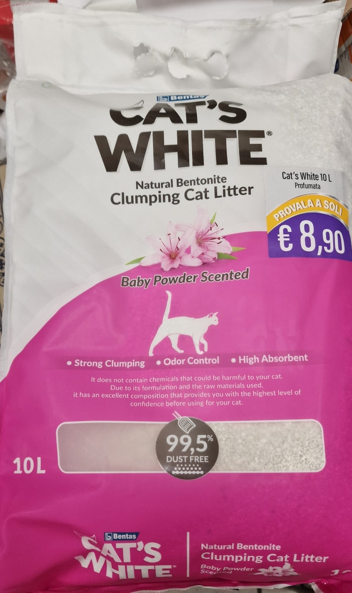 CAT'S WHITE LETTIERA TALCO 
