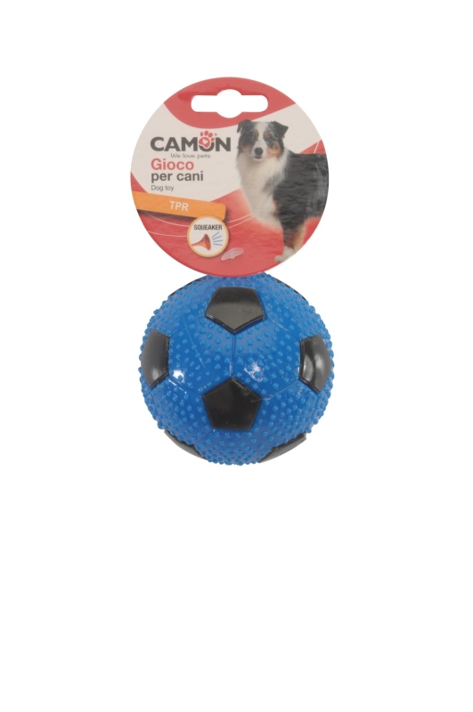 CAMON GIOCO CANE PALLA DA CALCIO IN TPR CON SQUEAKER