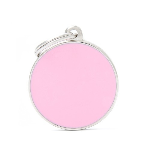 MEDAGLIETTA BASIC HANDMADE CERCHIO GRANDE ROSA 
