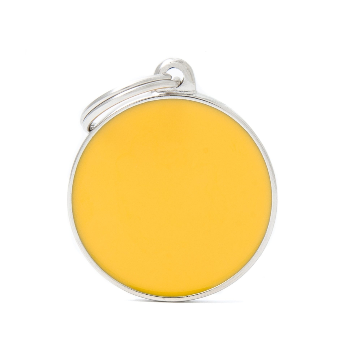 MEDAGLIETTA BASIC HANDMADE CERCHIO GRANDE GIALLO 