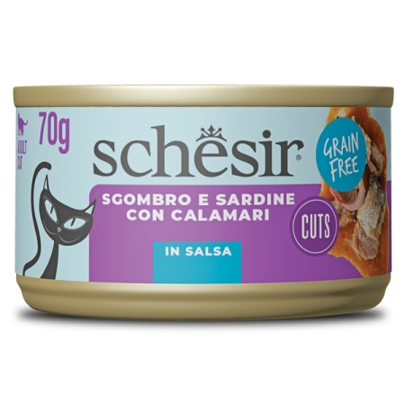 SHESIR GRAIN FREE SGOMBRO SARDINE E CALAMARI Gatti
