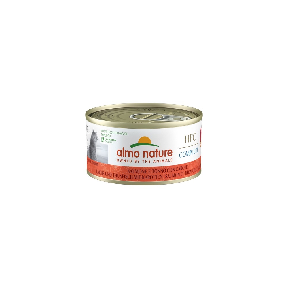 HFC ALMO NATURE COMPLETE  NATURAL CATS SALMONE E TONNO CON CAROTE 