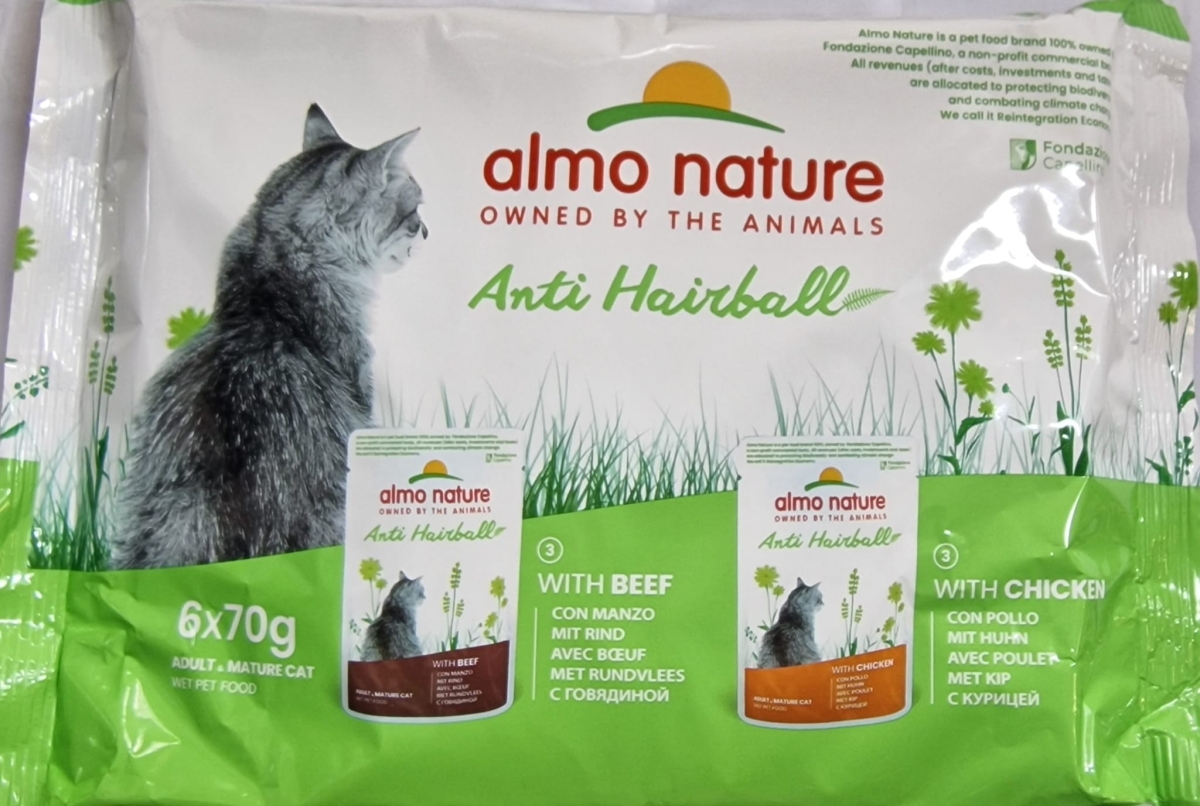 ALMO NATURE ANTI HAIRBALL CON MANZO E POLLO 