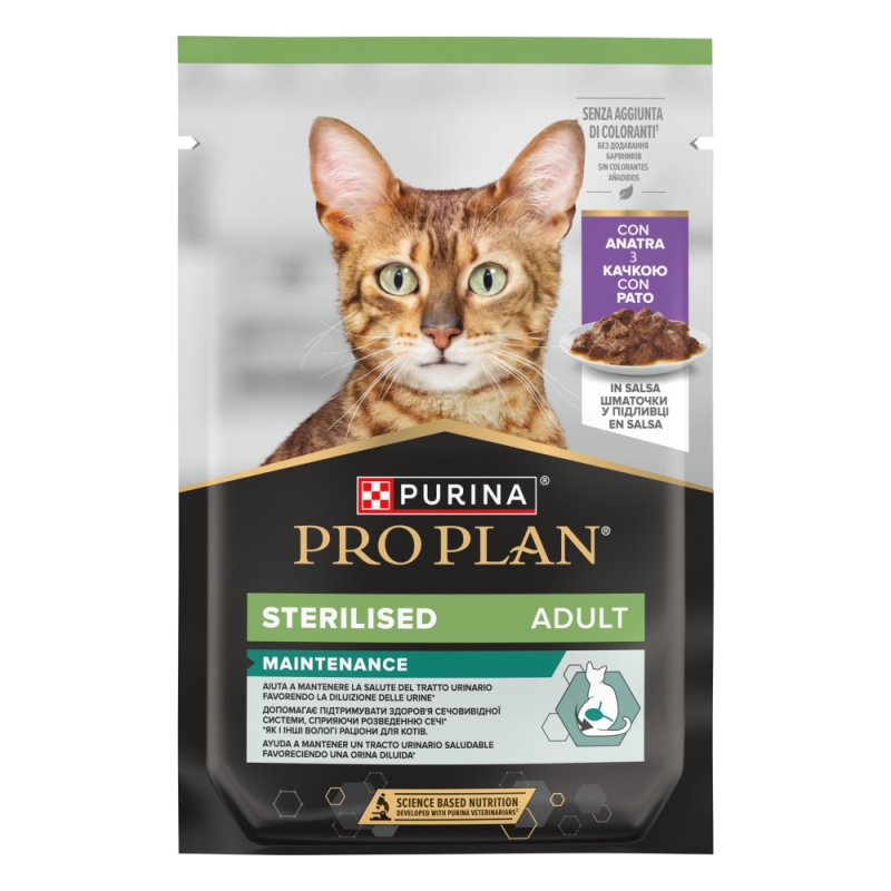 PRO PLAN STERILISED ADULT CON ANATRA IN SALSA 