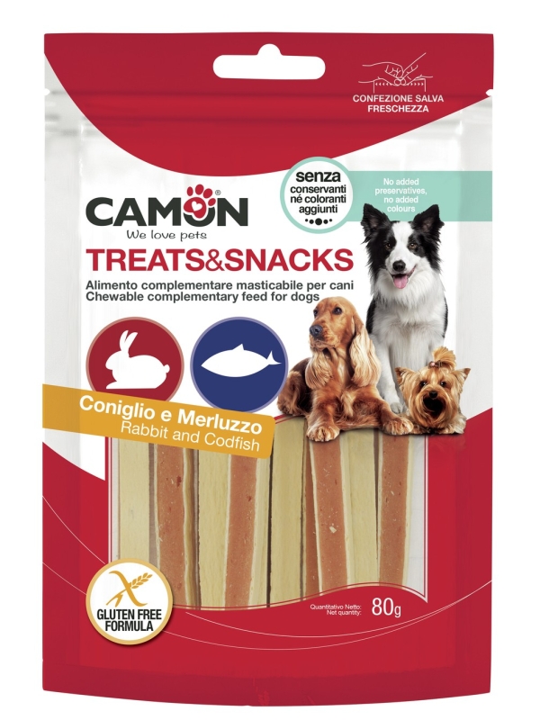 CAMON TREATS & SNACKS CONIGLIO E MERLUZZO 
