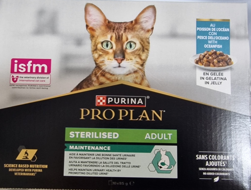 PURINA PRO PLAN STERILISED ADULT CON PESCE DELL'OCEANO 