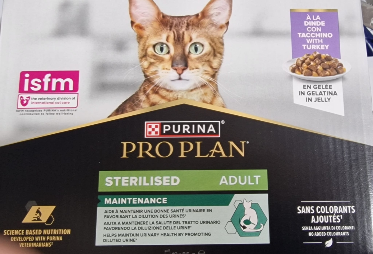 PURINA PRO PLAN STERILISED ADULT CON TACCHINO 