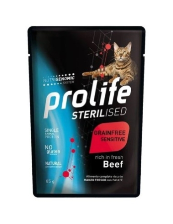 PROLIFE CATW STERILISED GRAINFREE SENSITIVE BEEF Gatti