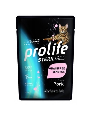 PROLIFE CATW STERILISED GRAINFREE SENSITIVE PORK 
