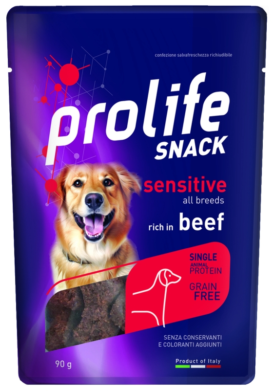 PROLIFE DOG SNACK SENSITIVE GRAINFREE BEEF 