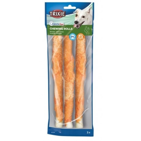 TRIXIE DENTA FUN CHEWING ROLLS POLLO Cani
