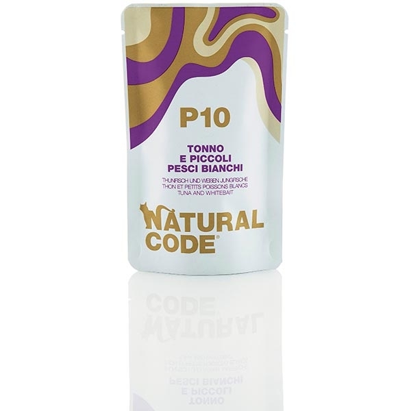 NATURAL CODE P10 TONNO E PICCOLI PESCI BIANCHI 