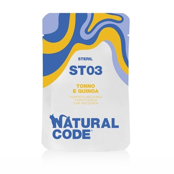 NATURAL CODE ST03 TONNO E QUINOA GATTI STERILIZZATI 