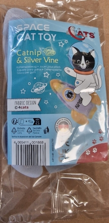CAT TOY RAZZO SPACE CATNIP E SILVER VINE  4CATS Gatti
