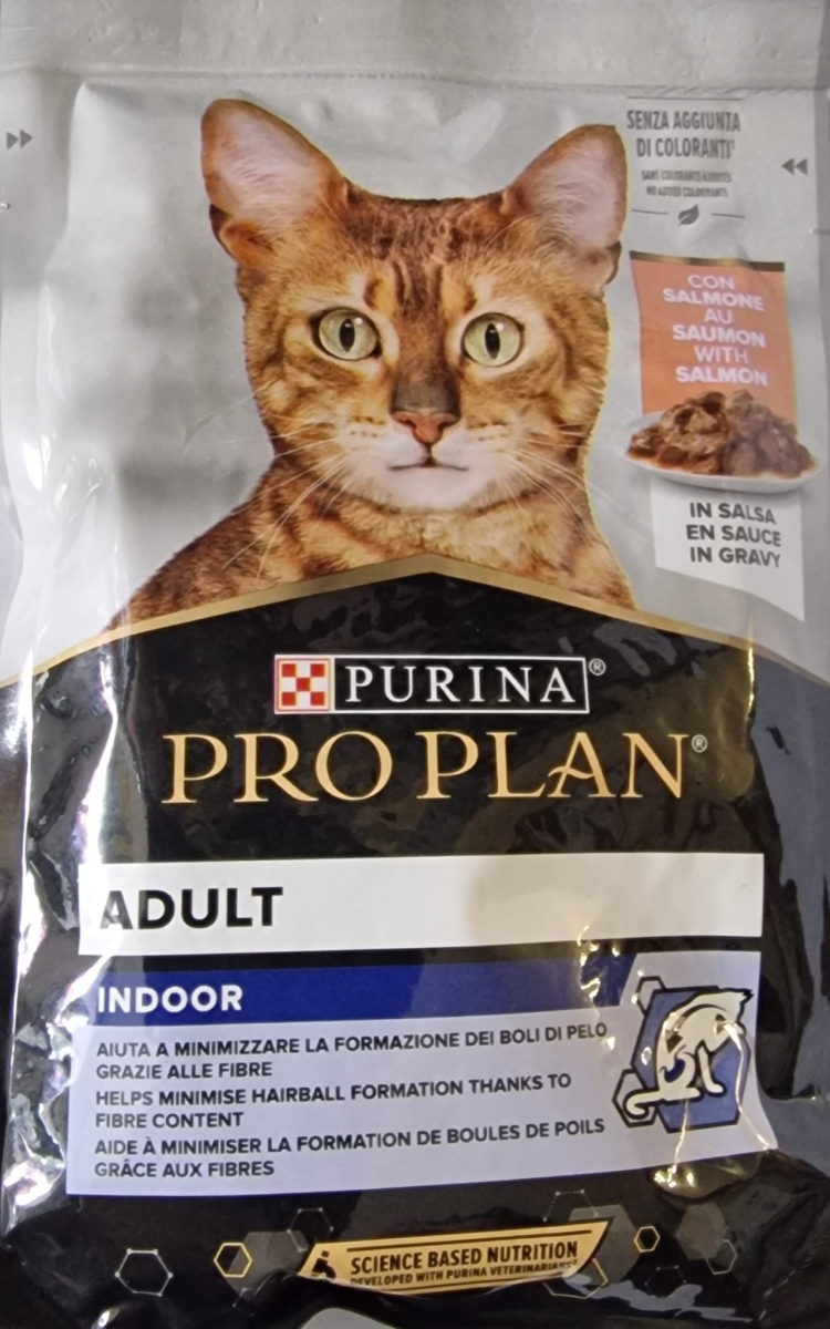 PURINA PRO PLAN ADULT INDOOR CON SALMONE IN SALSA 