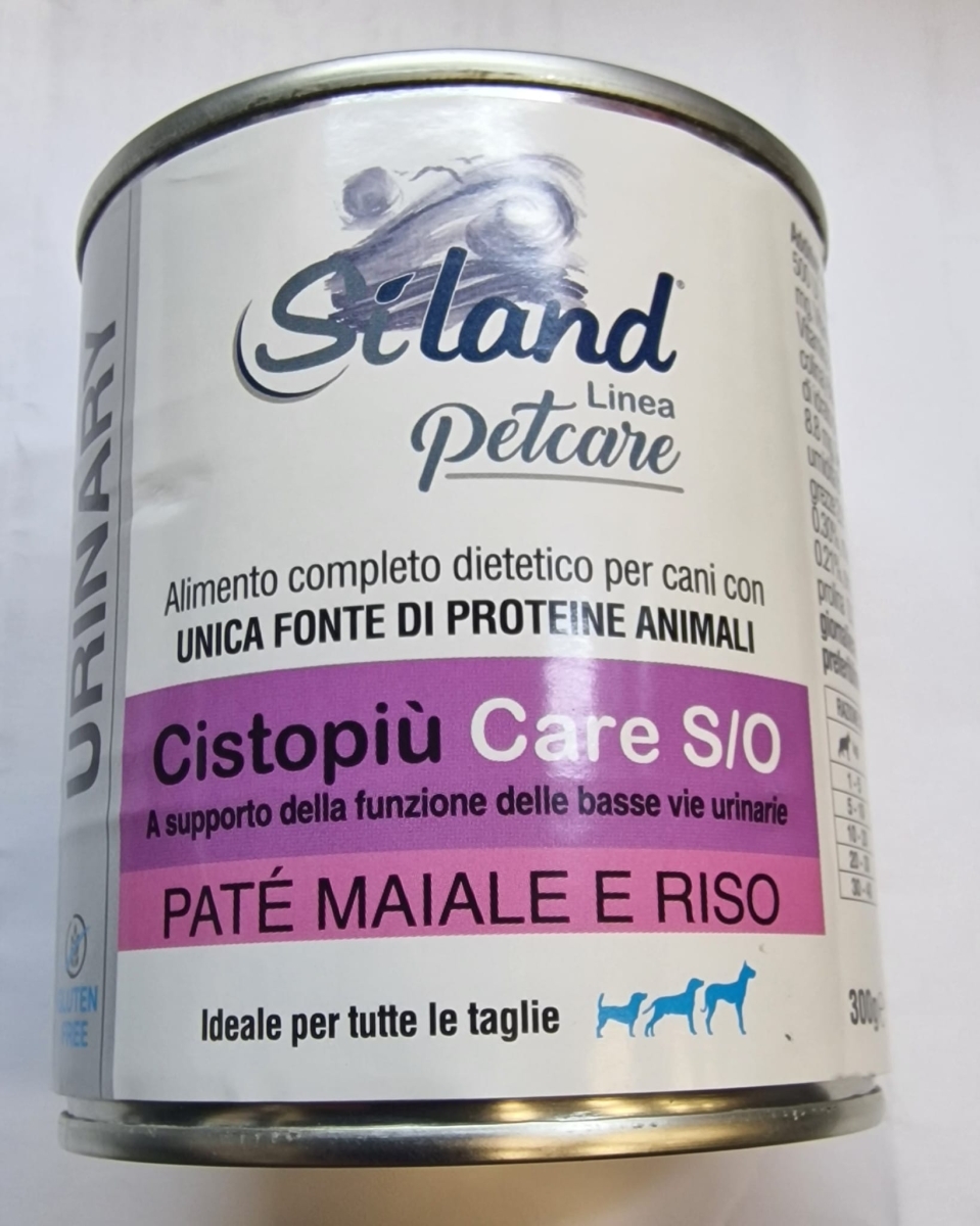 SILAND PETCARE URINARY CISTOPIU' CARE S/O PATE' MAIALE E RISO 