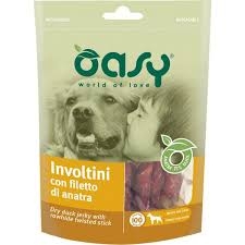 OASY SNACK DOG INVOLTINI CON FILETTO DI ANATRA Cani