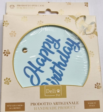 DOLCI TORTA AZZURRA CON CANDELINA Cani