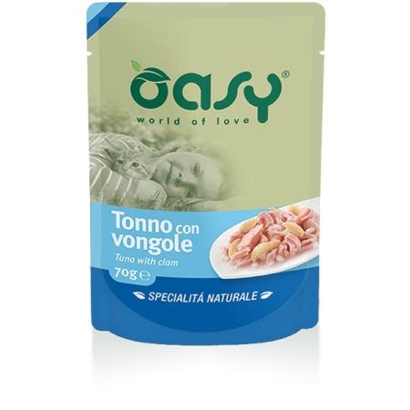 OASY WET CAT SPECIALITA' NATURALI TONNO CON VONGOLE Gatti