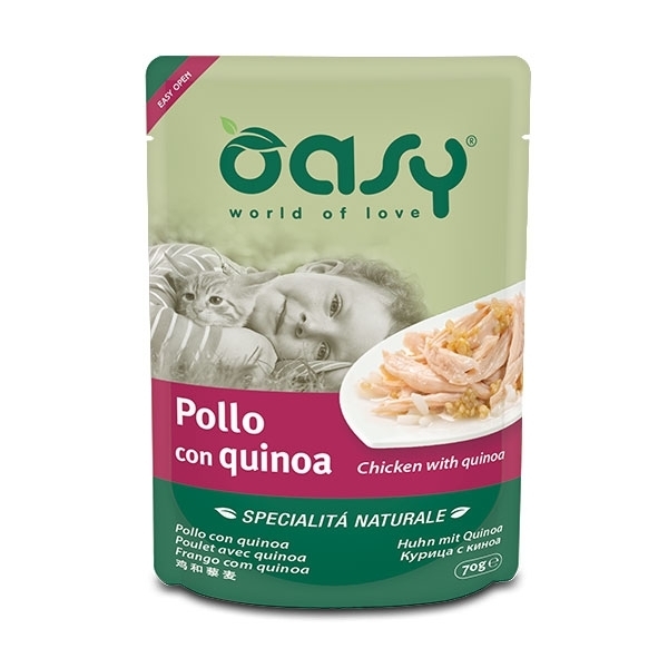 OASY WET CAT SPECIALITA' NATURALI POLLO CON QUINOA 
