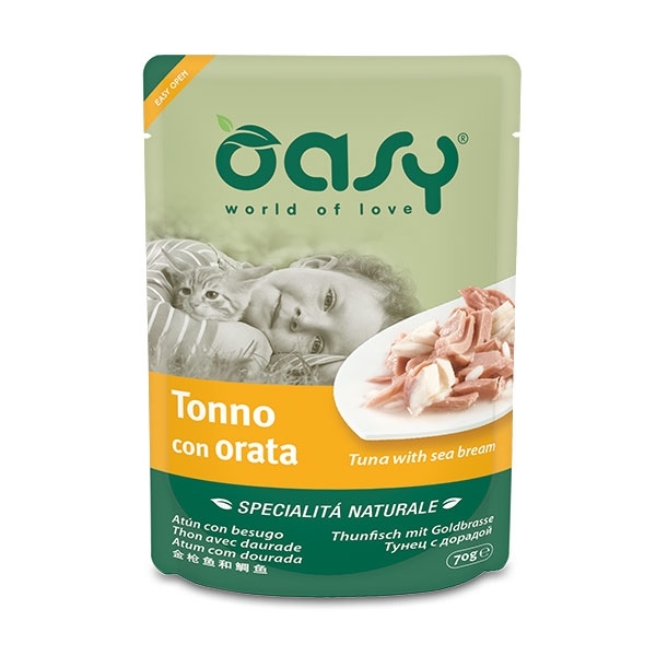 OASY WET CAT SPECIALITA' NATURALI TONNO CON ORATA 