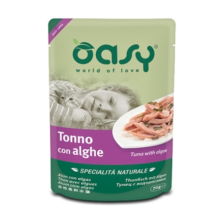 OASY WET CAT SPECIALITA' NATURALI TONNO CON ALGHE Gatti