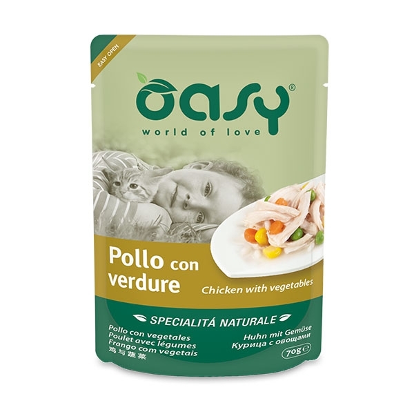 OASY WET CAT SPECIALITA' NATURALI POLLO CON VERDURE 