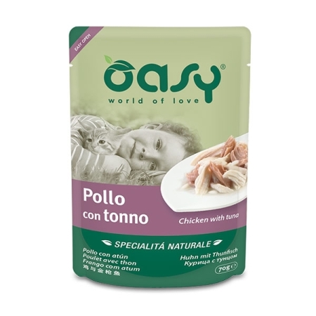 OASY WET CAT SPECIALITA' NATURALI POLLO CON TONNO Gatti
