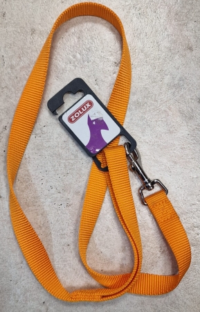 ZOLUX LAISSE GUINZAGLIO NYLON ARANCIO 1 MT 20 MM Cani