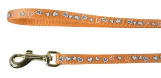 GUINZAGLIO LAISSE REFLECTIF COEUR CHAT ORANGE ZOLUX 