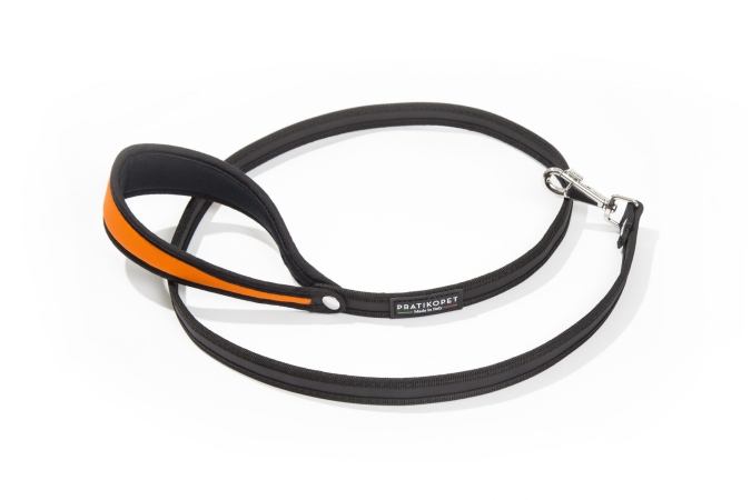 GUINZAGLIO FETT. PRATIKO ENERGY MANOPOLA LYCRA ARANCIO Cani