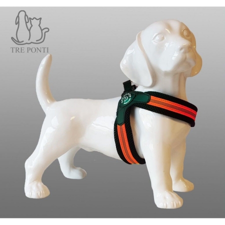 PETTORINA TG 2 1/2  FLOU ARANCIO TRE PONTI Cani