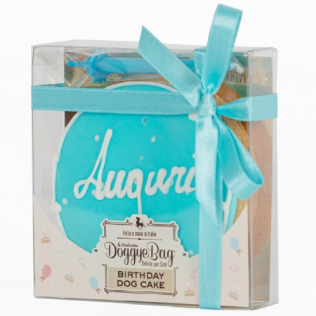 DOGGYE BAG TORTA BIRTHDAY DOG CAKE AZZURRA DI BUON COMPLEANNO PER CANI Cani