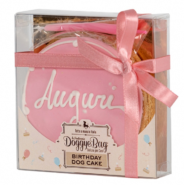 DOGGYE BAG TORTA BIRTHDAY DOG CAKE ROSA DI BUON COMPLEANNO PER CANI 