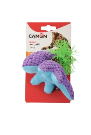 CAMON GIOCO PER GATTI ANIMALETTI COLORATI CON PIUMA E CATNIP Gatti