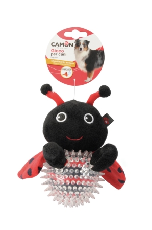 CAMON GIOCO PER CANI COCCINELLA, FARFALLA E APE IN POLIESTERE E TPR CON SQUEAKER Cani
