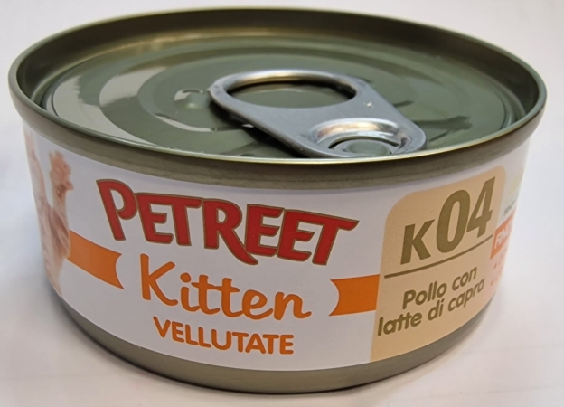 PETREET NATURA LE VELLUTATE KITTEN POLLO CON LATTE DI CAPRA K04 Gatti