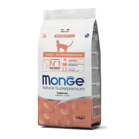 MONGE NATURAL SUPERPREMIUM ADULT CON SALMONE Gatti