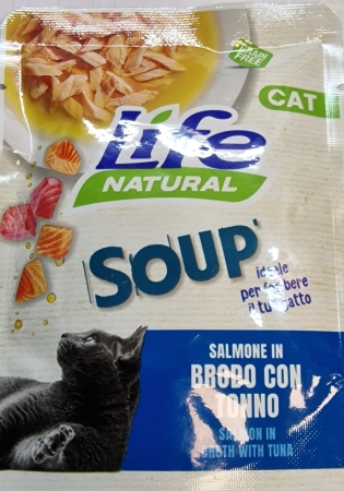 LIFE PET CARE LIFE CAT NATURAL SALMONE IN BRODO CON TONNO SOUP' Gatti