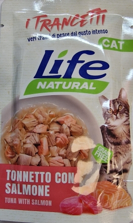 LIFE PET CARE LIFE CAT NATURAL I TRANCETTI TONNETTO CON SALMONE Gatti