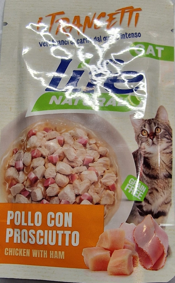 LIFE PET CARE LIFE CAT NATURAL I TRANCETTI POLLO CON PROSCIUTTO 