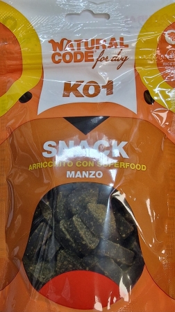 NATURAL CODE CANE K01 SNACK ARRICCHITO CON SUPERFOOD MANZO Cani