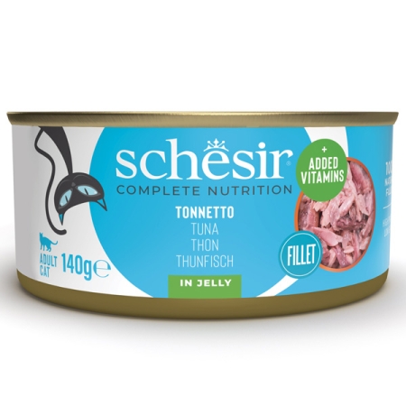 SCHESIR COMPLETE NUTRITION PER GATTI ADULTI FILETTI IN GELATINA TONNETTO Gatti