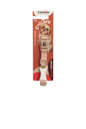 CAMON COLLARE REGOLABILE BICOLORE POLIESTERE CREMA AVORIO Cani