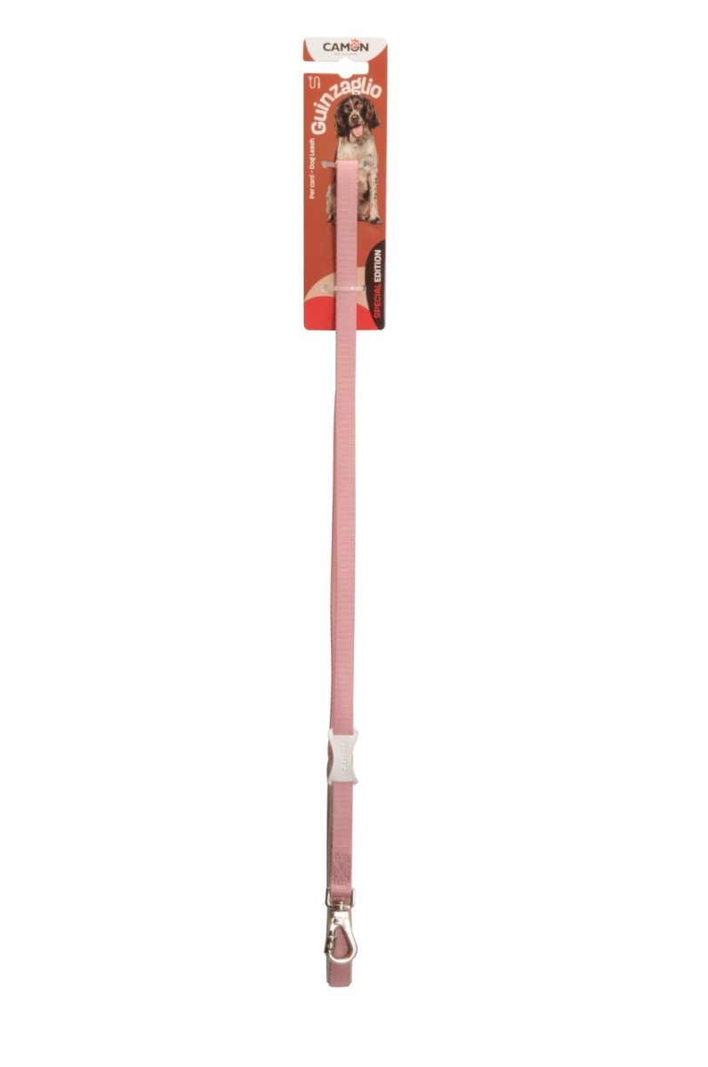 CAMON GUINZAGLIO BICOLORE IN POLIESTERE ROSA ANTICO