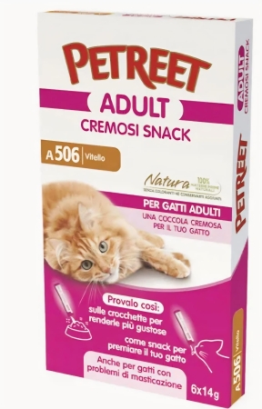 PETREET GATTI ADULT CREMOSI SNACK VITELLO A 506 Gatti
