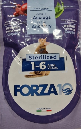 FORZA 10 URINARY LONGEVITY WEIGHT CONTROL STERILIZED SOFT PATE' RICCO IN ACCIUGA Gatti