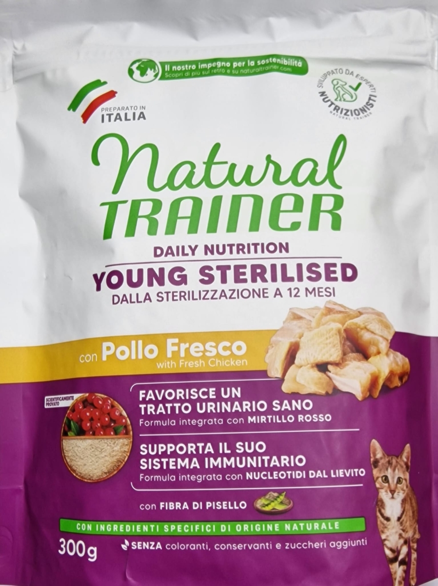NATURAL TRAINER YOUNG STERILISED CON POLLO FRESCO 
