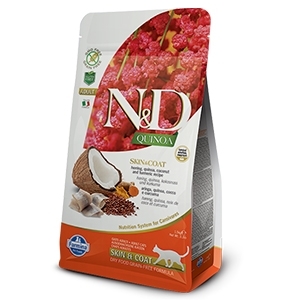 FARMINA NATURAL & DELICIOUS QUINOA SKIN & COAT ARINGA  ADULT GRAIN FREE 