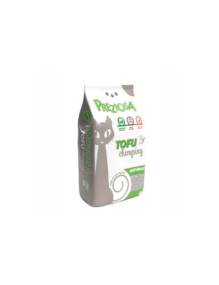 PREZIOSA LETTIERA VEGETALE TOFU CLUMPING NATURALE 